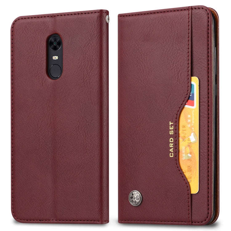 Knead Skin Texture Horizontal Flip Leather Case for OnePlus 6T, with Photo Frame & Holder & Card ...