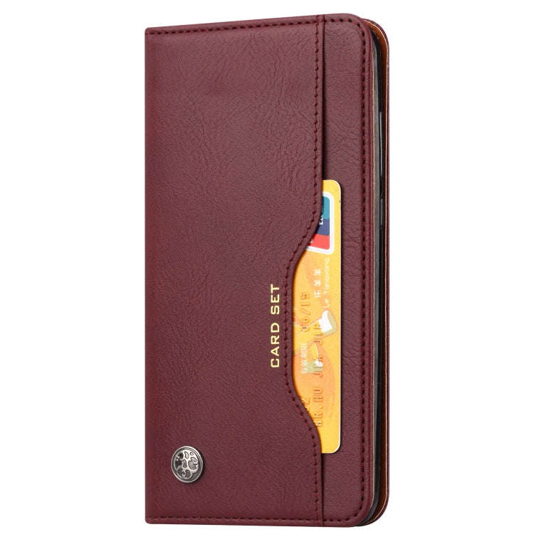 Knead Skin Texture Horizontal Flip Leather Case for OnePlus 6T, with Photo Frame & Holder & Card ...