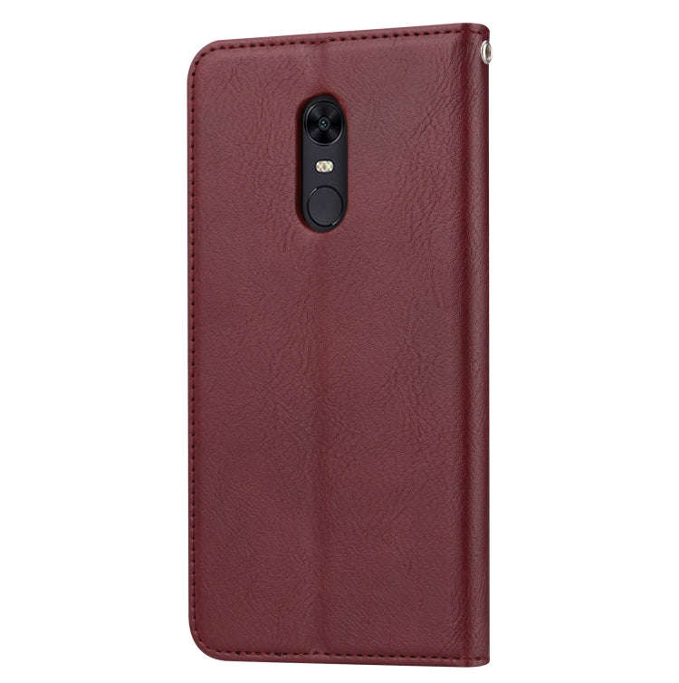Knead Skin Texture Horizontal Flip Leather Case for OnePlus 6T, with Photo Frame & Holder & Card ...