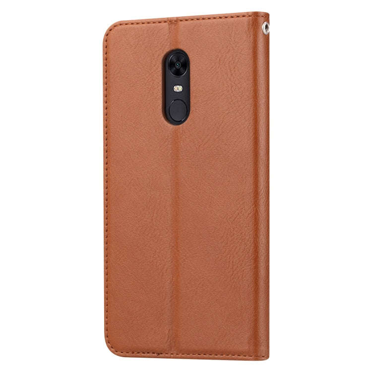 Knead Skin Texture Horizontal Flip Leather Case for OnePlus 6T, with Photo Frame & Holder & Card ...