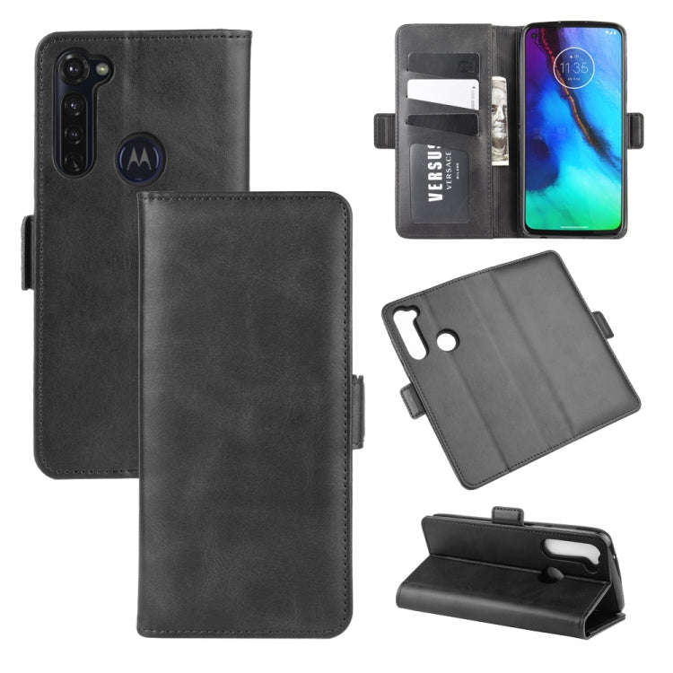 For Motorola Moto G Stylus Dual-side Magnetic Buckle Horizontal Flip Leather Case with Holder & C...