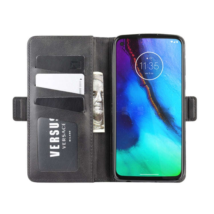 For Motorola Moto G Stylus Dual-side Magnetic Buckle Horizontal Flip Leather Case with Holder & C...