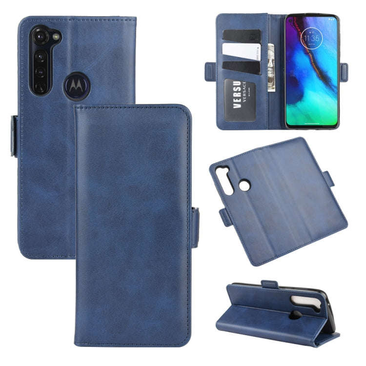 For Motorola Moto G Stylus Dual-side Magnetic Buckle Horizontal Flip Leather Case with Holder & C...