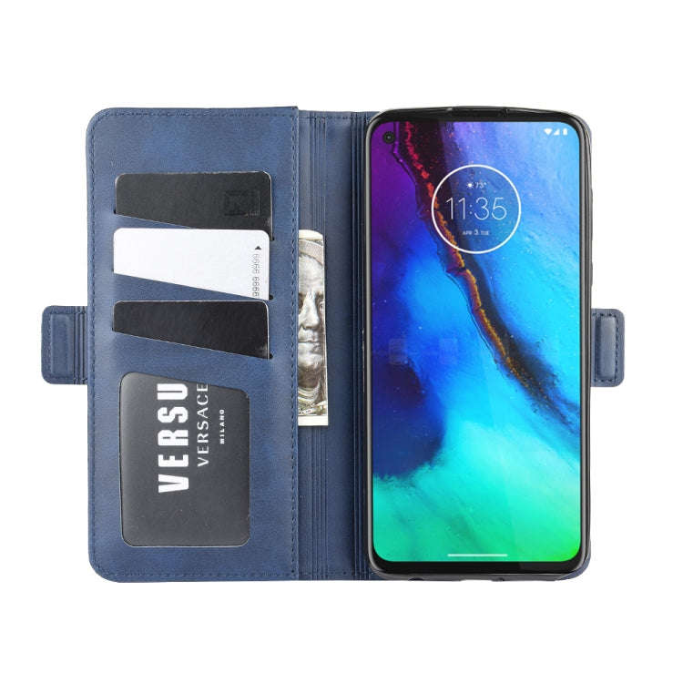 For Motorola Moto G Stylus Dual-side Magnetic Buckle Horizontal Flip Leather Case with Holder & C...