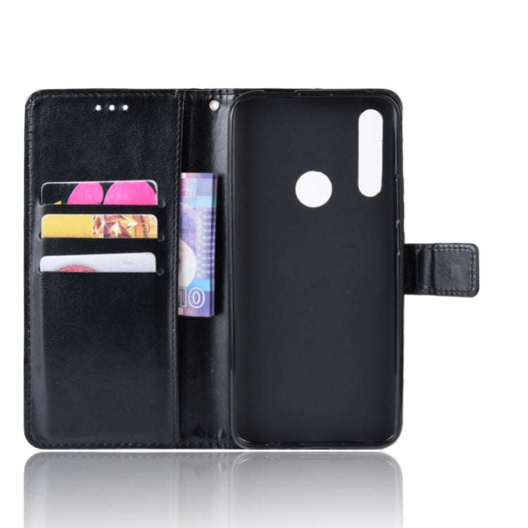 Retro Crazy Horse Texture Horizontal Flip Leather Case for Huawei Y9 Prime (2019), with Holder & ...