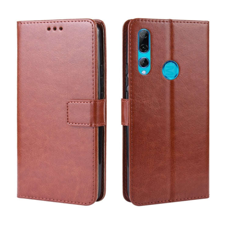 Retro Crazy Horse Texture Horizontal Flip Leather Case for Huawei Y9 Prime (2019), with Holder & ...