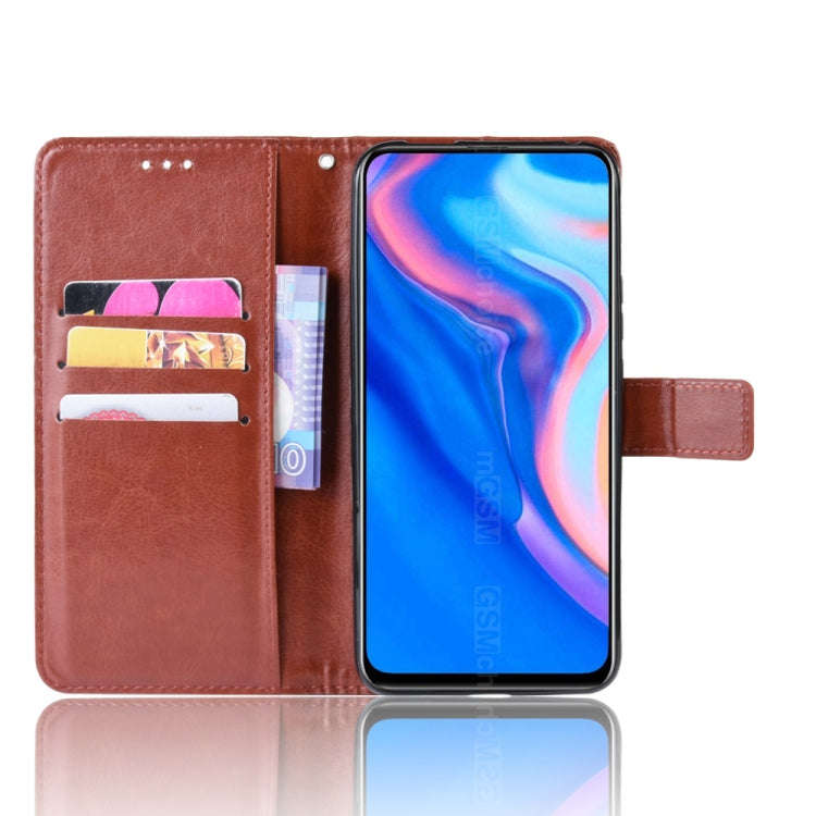 Retro Crazy Horse Texture Horizontal Flip Leather Case for Huawei Y9 Prime (2019), with Holder & ...
