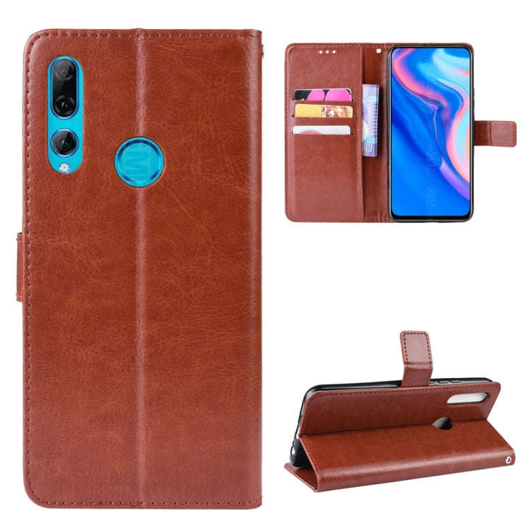Retro Crazy Horse Texture Horizontal Flip Leather Case for Huawei Y9 Prime (2019), with Holder & ...