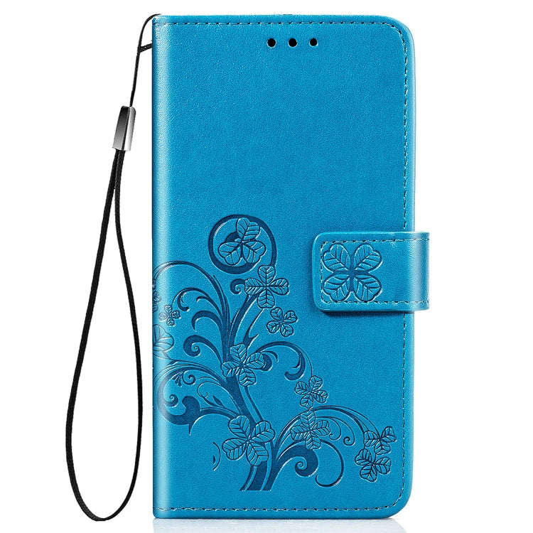 For LG K41S Lucky Clover Pressed Flowers Pattern Leather Case with Holder & Card Slots & Wallet &...
