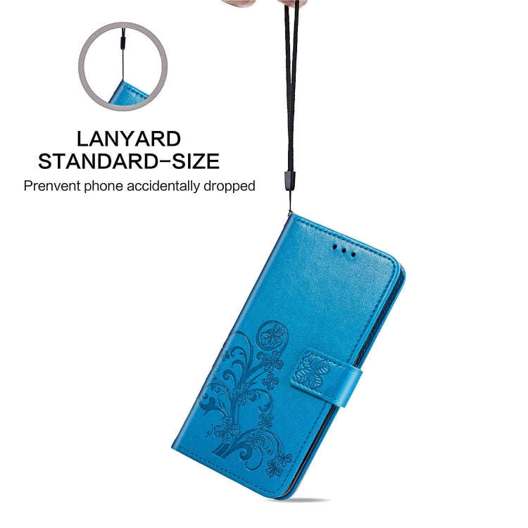 For LG K41S Lucky Clover Pressed Flowers Pattern Leather Case with Holder & Card Slots & Wallet &...