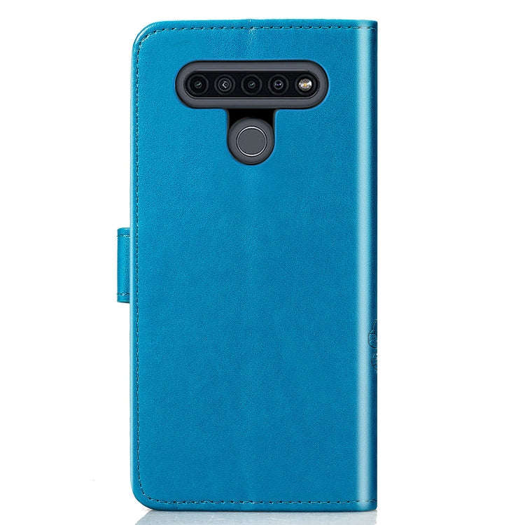 For LG K41S Lucky Clover Pressed Flowers Pattern Leather Case with Holder & Card Slots & Wallet &...