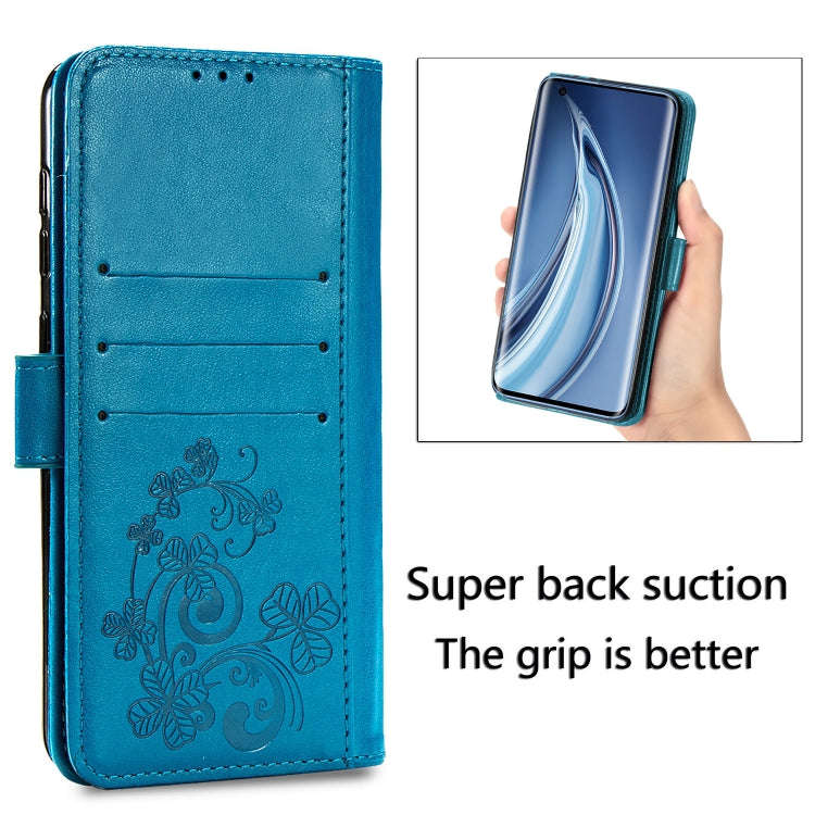 For LG K41S Lucky Clover Pressed Flowers Pattern Leather Case with Holder & Card Slots & Wallet &...