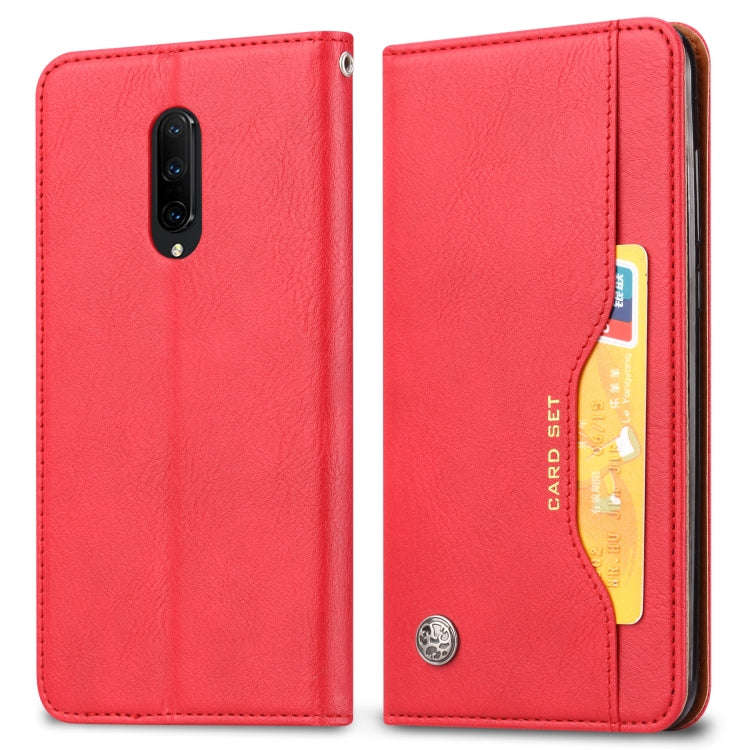 Knead Skin Texture Horizontal Flip Leather Case for OnePlus 7 Pro, with Photo Frame & Holder & Ca...
