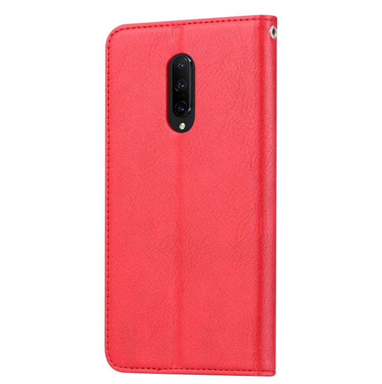 Knead Skin Texture Horizontal Flip Leather Case for OnePlus 7 Pro, with Photo Frame & Holder & Ca...