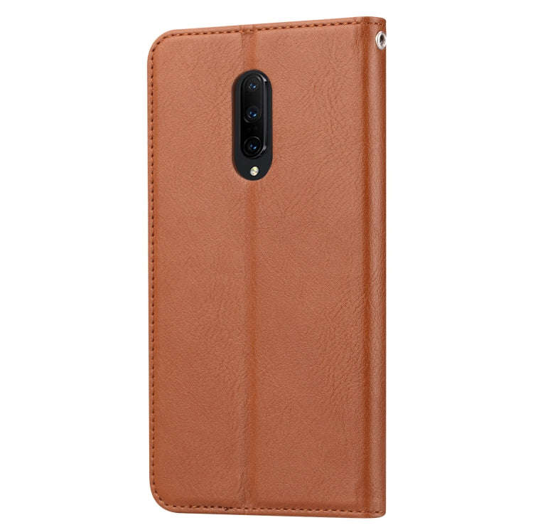 Knead Skin Texture Horizontal Flip Leather Case for OnePlus 7 Pro, with Photo Frame & Holder & Ca...