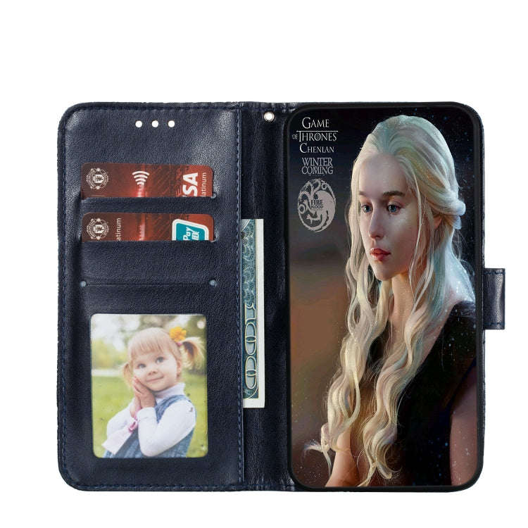 For Huawei Y6P Lace Flower Embossing Pattern Horizontal Flip Leather Case , with Holder & Card Sl...