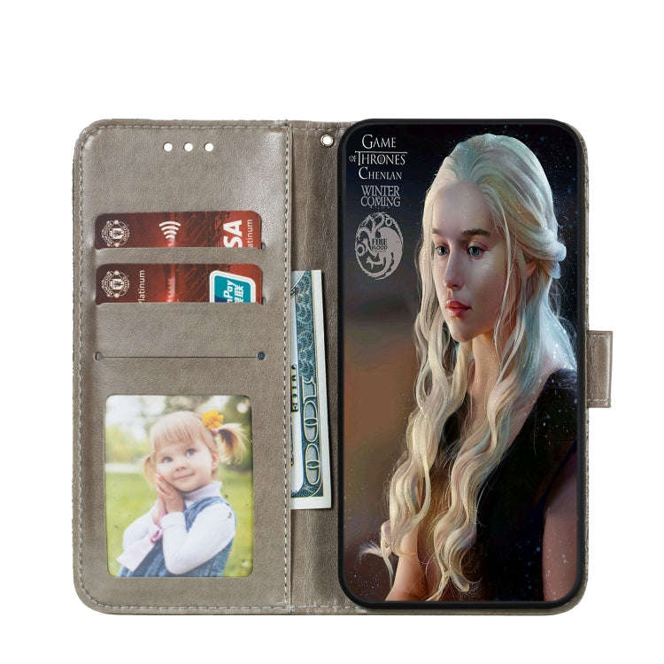 For Huawei Y6P Lace Flower Embossing Pattern Horizontal Flip Leather Case , with Holder & Card Sl...