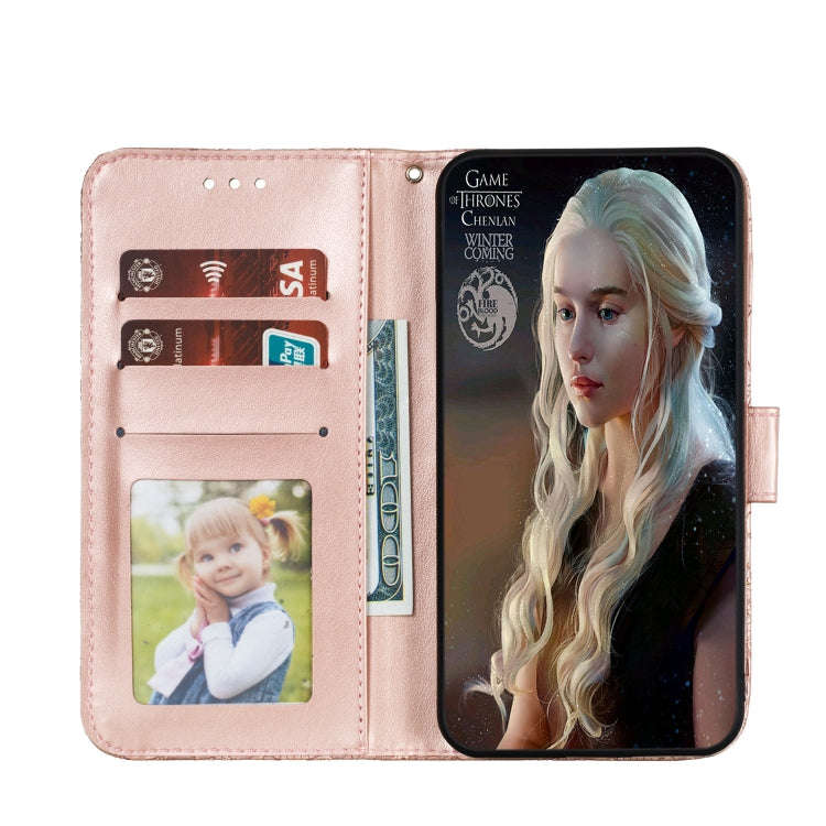 For Huawei Honor X10 Lace Flower Embossing Pattern Horizontal Flip Leather Case , with Holder & C...