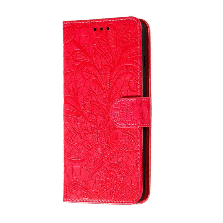 For Motorola Moto E6S 2020 Lace Flower Embossing Pattern Horizontal Flip Leather Case , with Hold...