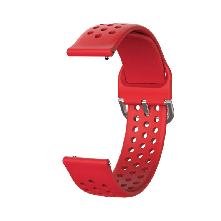 22mm For Huawei watch GT2e/GT/GT2 46MM Inner Buckle Breathable Watch Band(Red)