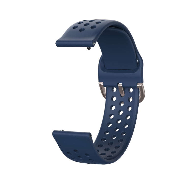 22mm For Huawei watch GT2e/GT/GT2 46MM Inner Buckle Breathable Watch Band(Midnight blue)