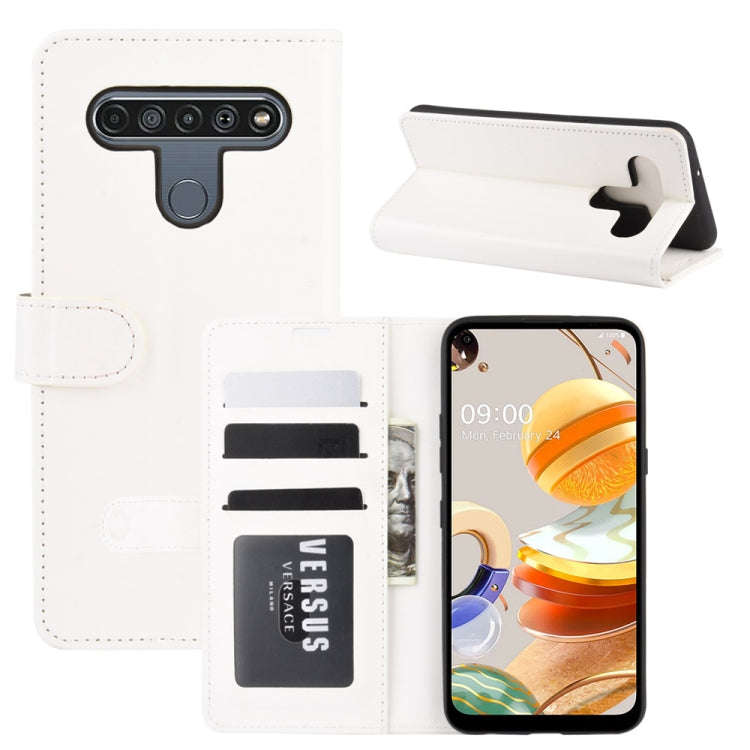 For LG K61 R64 Texture Single Horizontal Flip Protective Case with Holder & Card Slots & Wallet& ...