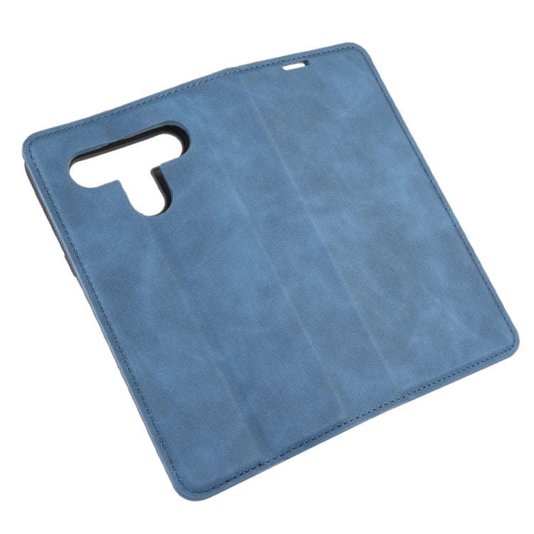 For LG K61 Retro-skin Business Magnetic Suction Leather Case with Holder & Card Slots & Wallet(Da...