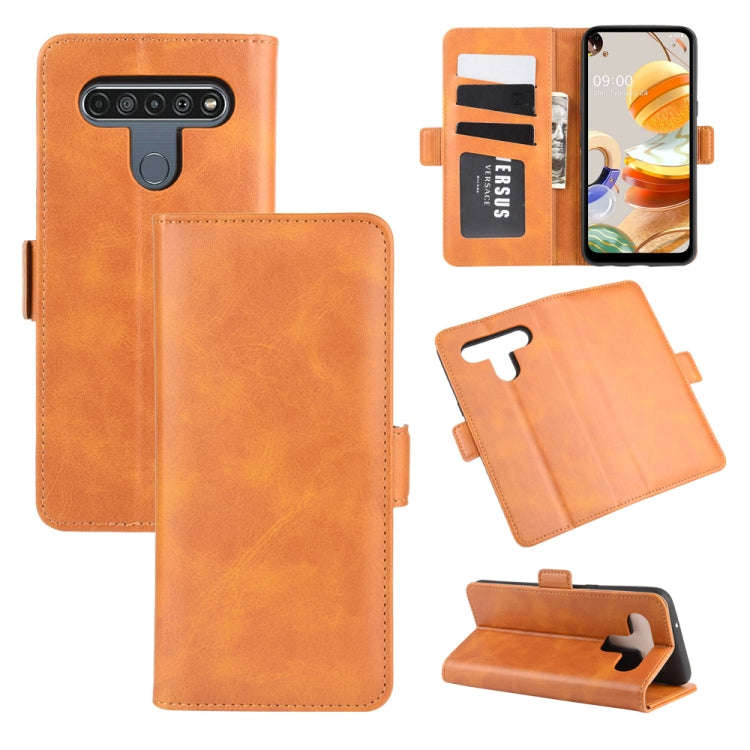 For LG K61 Dual-side Magnetic Buckle Horizontal Flip Leather Case with Holder & Card Slots & Wall...