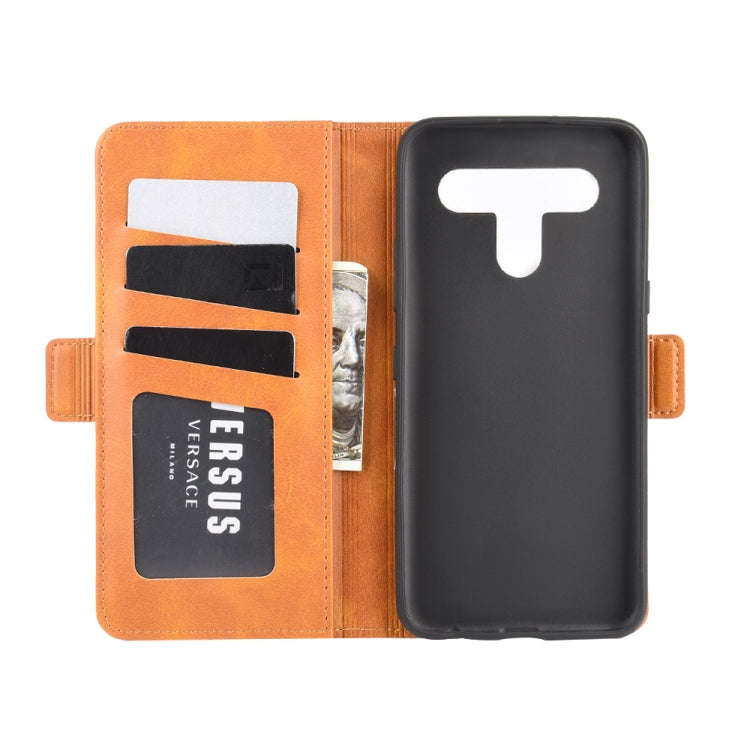For LG K61 Dual-side Magnetic Buckle Horizontal Flip Leather Case with Holder & Card Slots & Wall...
