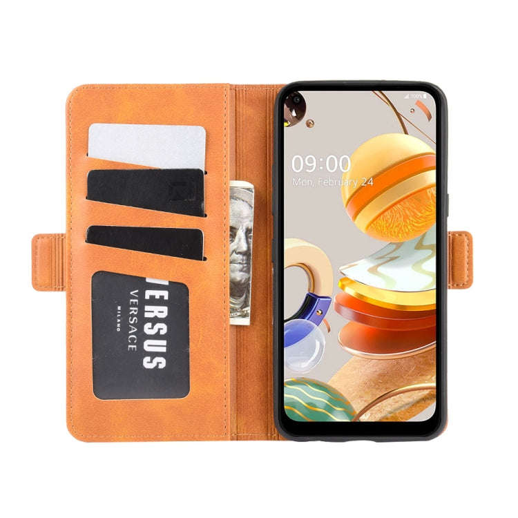 For LG K61 Dual-side Magnetic Buckle Horizontal Flip Leather Case with Holder & Card Slots & Wall...