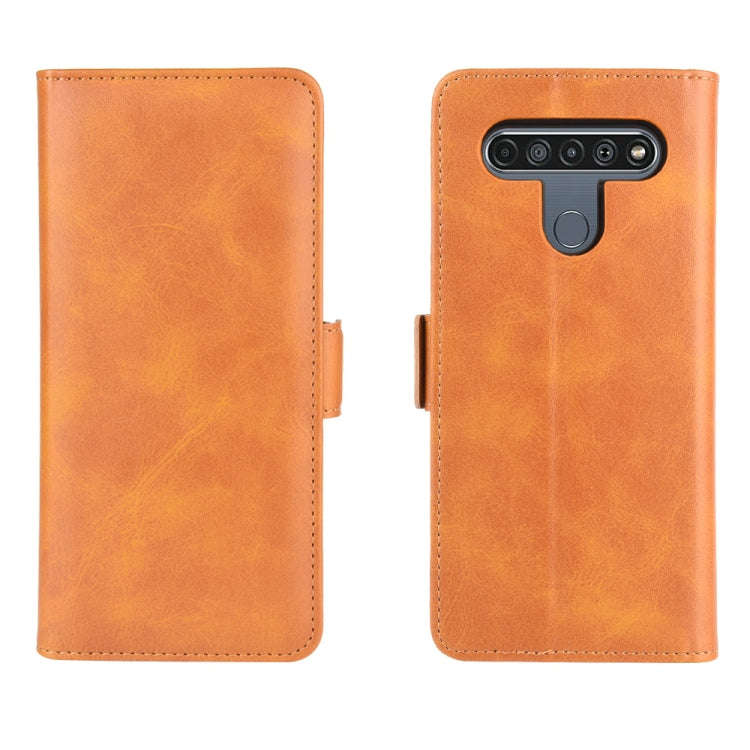 For LG K61 Dual-side Magnetic Buckle Horizontal Flip Leather Case with Holder & Card Slots & Wall...