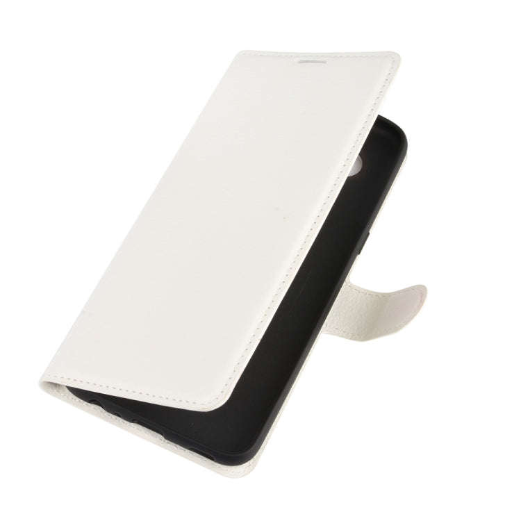 For LG K61 Litchi Texture Horizontal Flip Protective Case with Holder & Card Slots & Wallet(White)