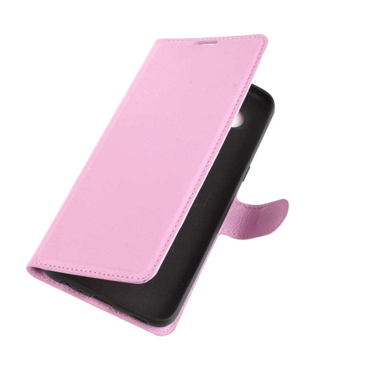For LG K61 Litchi Texture Horizontal Flip Protective Case with Holder & Card Slots & Wallet(Pink)