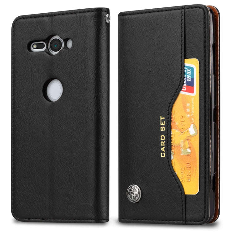 Knead Skin Texture Horizontal Flip Leather Case for Sony Xperia XZ2 Compact, with Photo Frame & H...