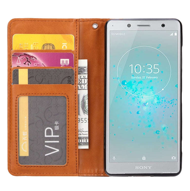 Knead Skin Texture Horizontal Flip Leather Case for Sony Xperia XZ2 Compact, with Photo Frame & H...
