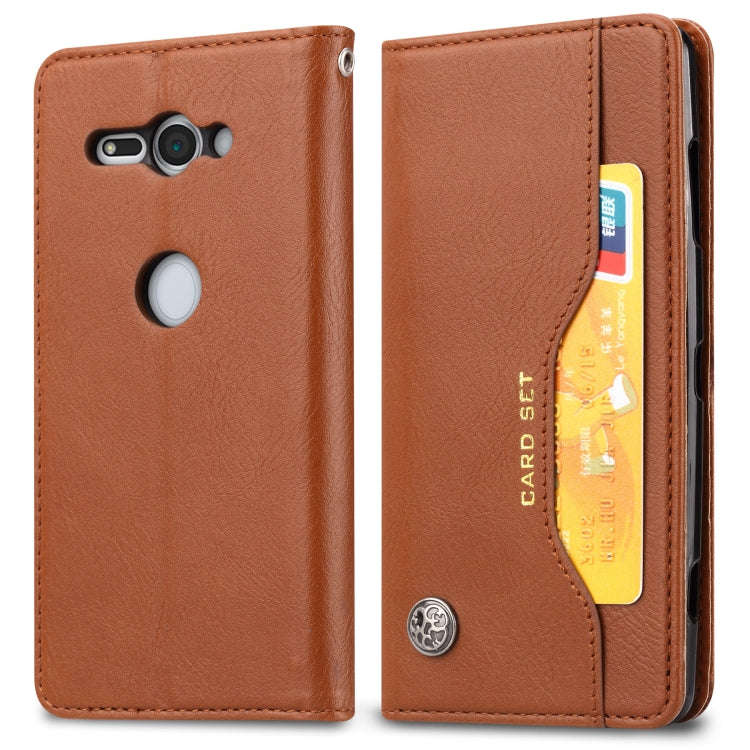 Knead Skin Texture Horizontal Flip Leather Case for Sony Xperia XZ2 Compact, with Photo Frame & H...
