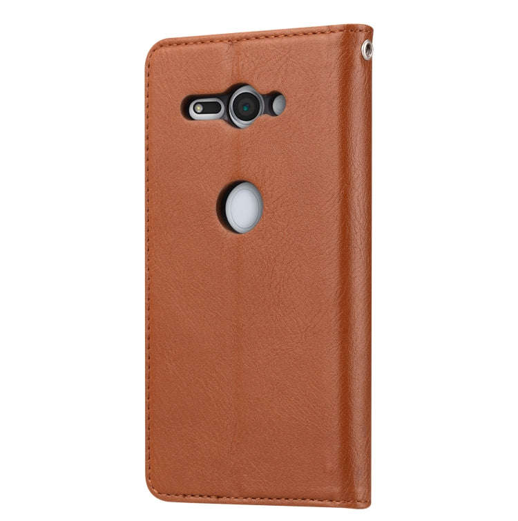 Knead Skin Texture Horizontal Flip Leather Case for Sony Xperia XZ2 Compact, with Photo Frame & H...