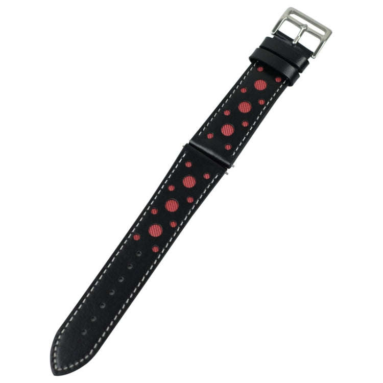22mm For huawei watch GT2e / GT / GT2 46mm Hollow Leather Watch Band(Red)