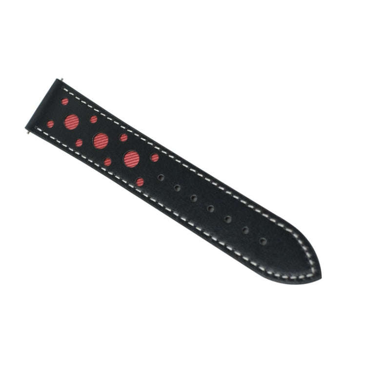 22mm For huawei watch GT2e / GT / GT2 46mm Hollow Leather Watch Band(Red)