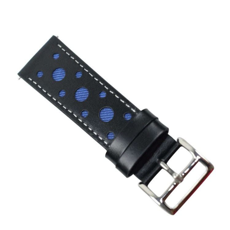 22mm For huawei watch GT2e / GT / GT2 46mm Hollow Leather Watch Band(Blue)