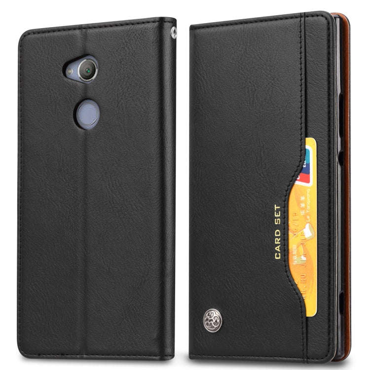 Knead Skin Texture Horizontal Flip Leather Case for Sony Xperia XA2, with Photo Frame & Holder & ...