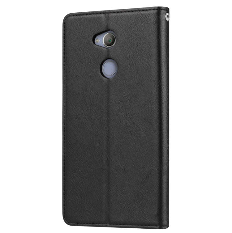 Knead Skin Texture Horizontal Flip Leather Case for Sony Xperia XA2, with Photo Frame & Holder & ...