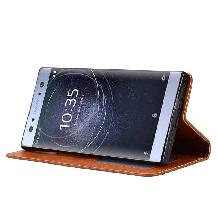 Knead Skin Texture Horizontal Flip Leather Case for Sony Xperia XA2, with Photo Frame & Holder & ...