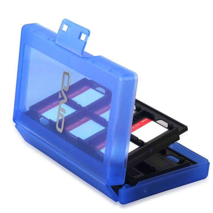 OIVO IV-SW029 24in1 Game Memory Card Storage Box Card Case Holder For Nintendo Switch(Blue)