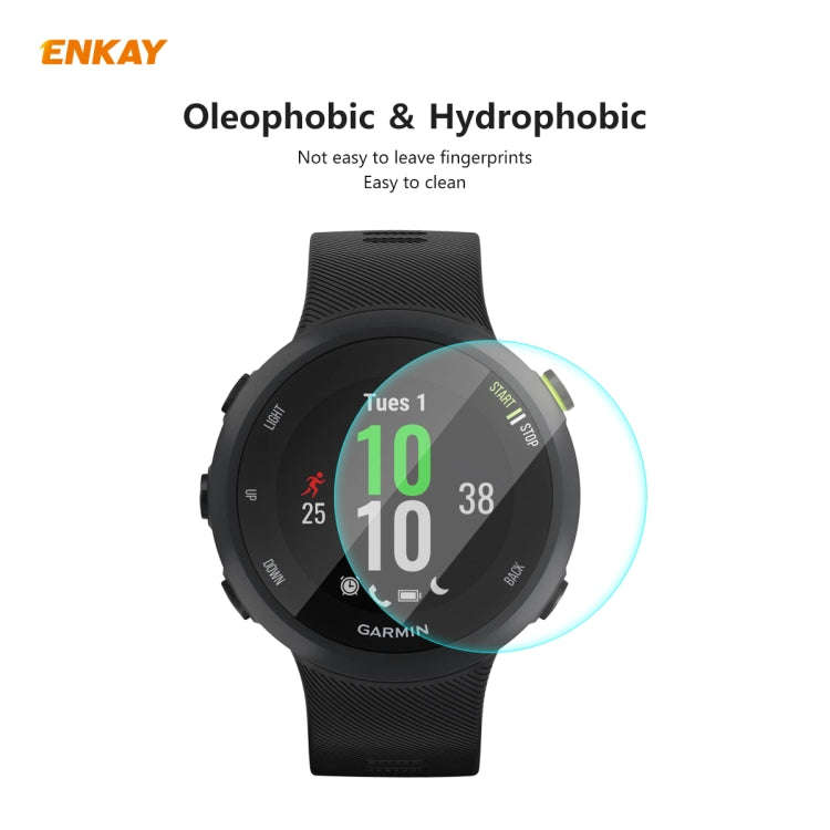 For Garmin Forerunner 45 / 45S ENKAY Hat-Prince 0.2mm 9H 2.15D Curved Edge Tempered Glass Screen ...