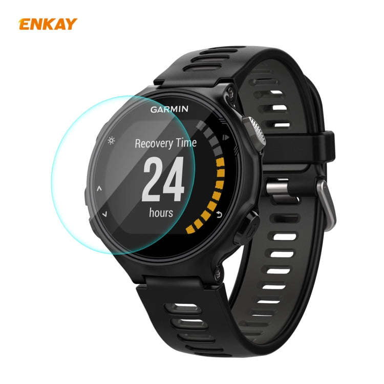 For Garmin Forerunner 735 / 735XT ENKAY Hat-Prince 0.2mm 9H 2.15D Curved Edge Tempered Glass Scre...