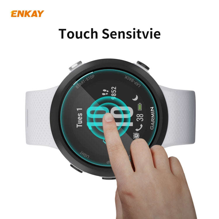 For Garmin Swim 2 ENKAY Hat-Prince 0.2mm 9H 2.15D Curved Edge Tempered Glass Screen Protector  Wa...