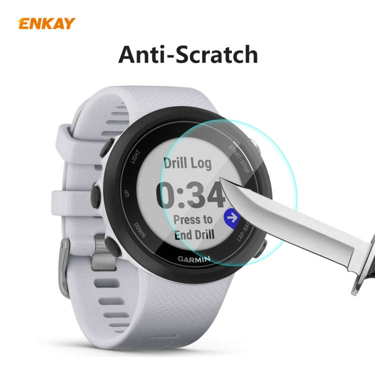 For Garmin Swim 2 ENKAY Hat-Prince 0.2mm 9H 2.15D Curved Edge Tempered Glass Screen Protector  Wa...