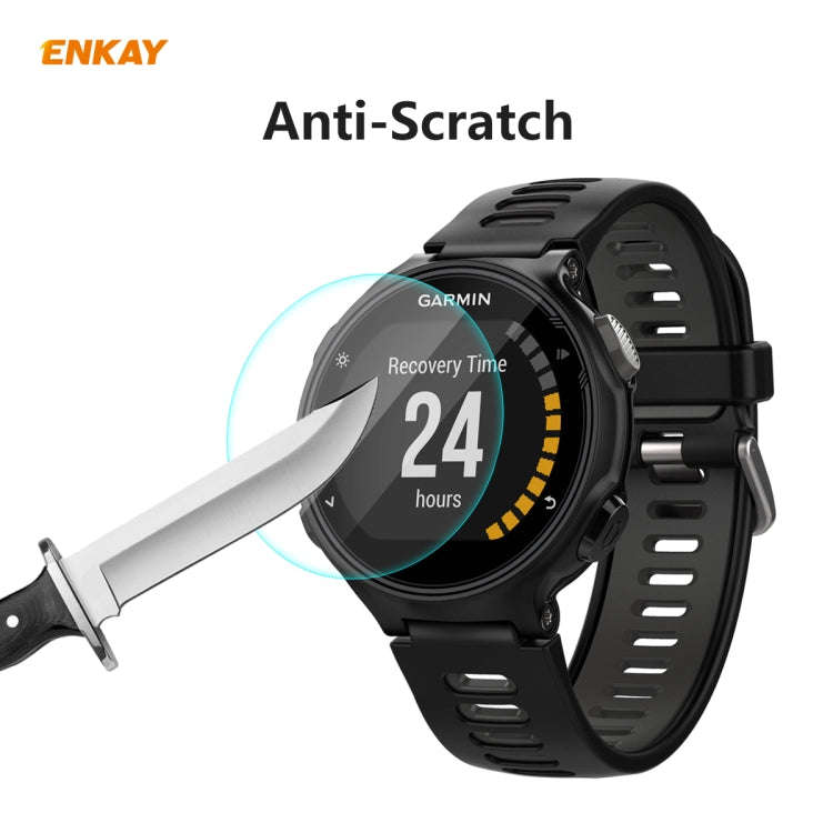 For Garmin Forerunner 735 / 735XT 2 PCS ENKAY Hat-Prince 0.2mm 9H 2.15D Curved Edge Tempered Glas...