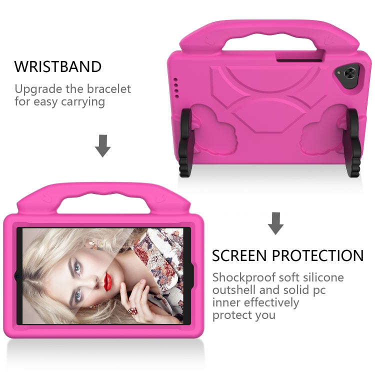 For Huawei MatePad T 8 2020 EVA Shockproof Protective Case with Thumb Holder(RoseRed)